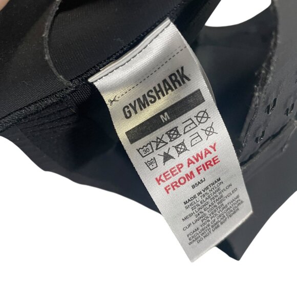 Gymshark Medium Adjustable Black Sports Bra With Cross Back - Picture 4 of 4